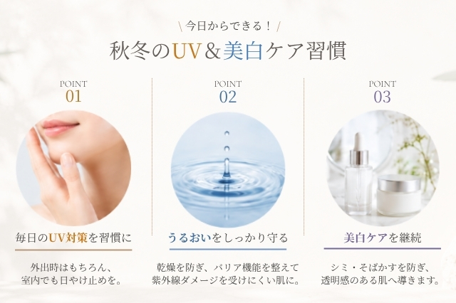 今日からできる秋冬のUV＆美白ケア習慣