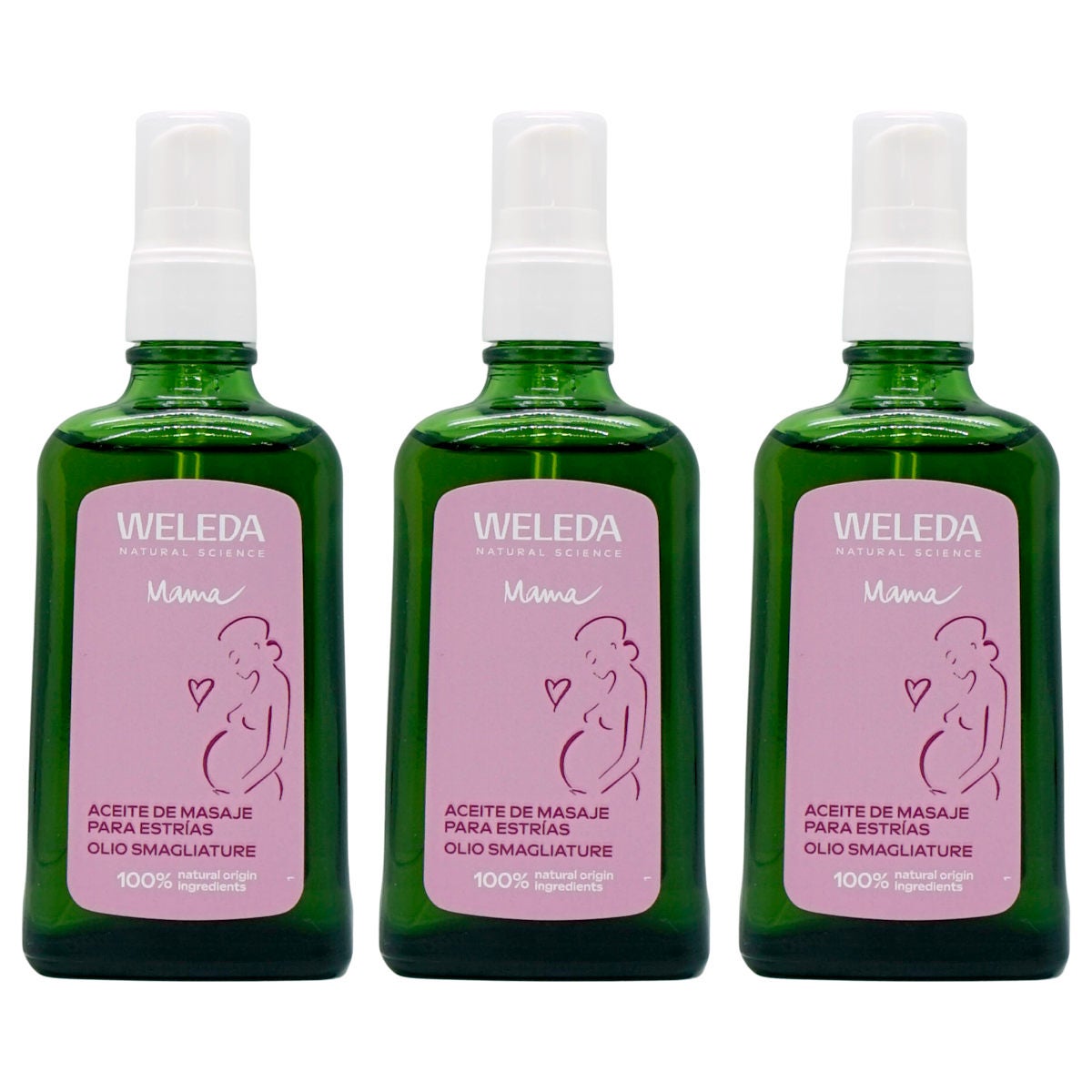 コスメ通販　【セット】WELEDA ヴェレダ マザーズボディオイル 100ml×3本(ポンプ)