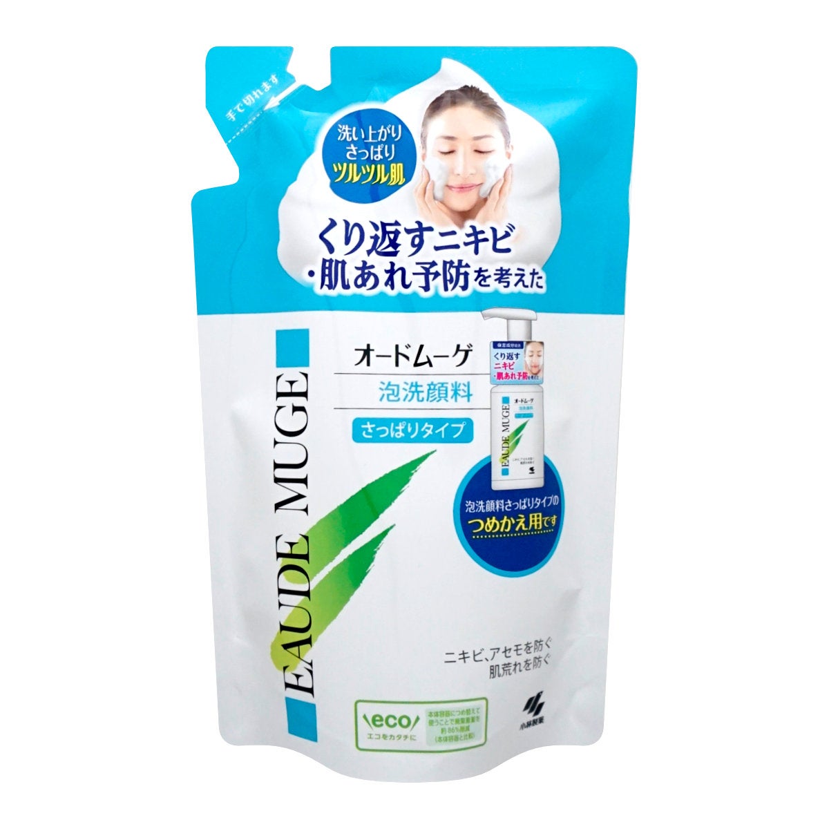 コスメ通販　小林製薬 オードムーゲ 泡洗顔料La さっぱりタイプ つめかえ用 130ml