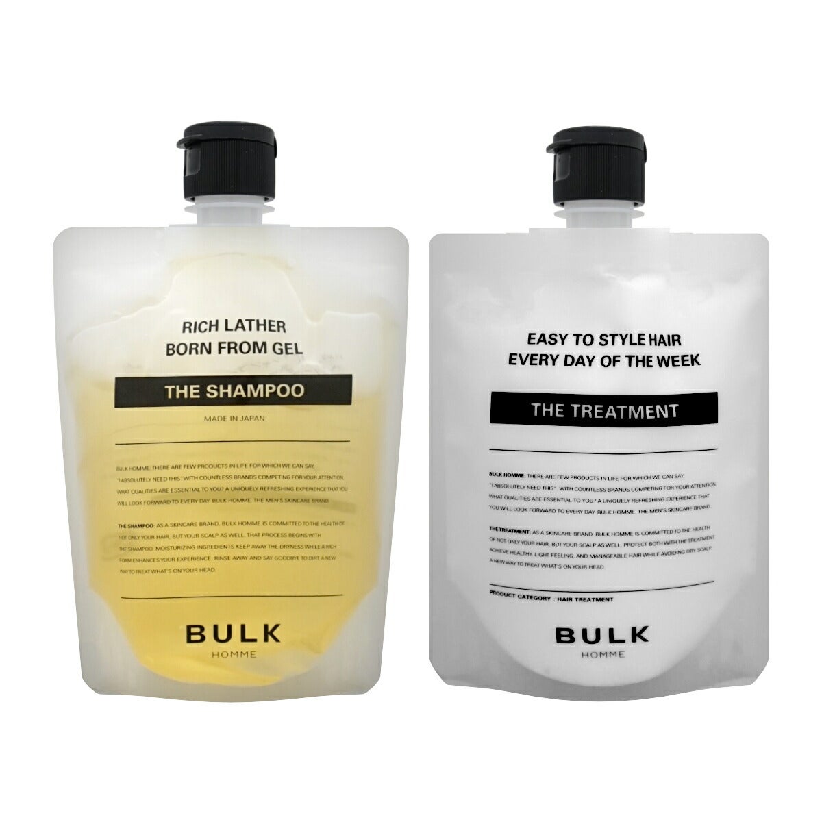 コスメ通販　BULK HOMME バルクオム THE SHAMPOO(ザ シャンプー) 200g + THE TREATMENT(ザ トリートメント) 180g