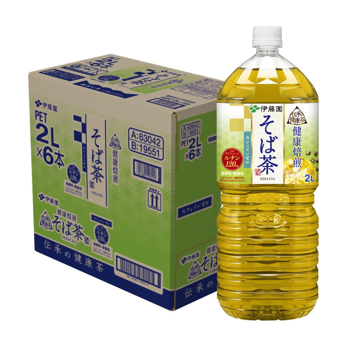 コスメ通販　伊藤園 伝承の健康茶 そば茶 2L×6本入り カフェインゼロ お茶 カフェインレス PET ペットボトル 2000ml