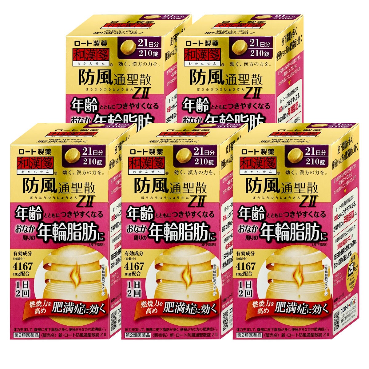 通販　【第2類医薬品】【セット】新・ロート防風通聖散錠ZII  210錠×5個(セルフメディケーション税制対象)