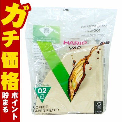通販　HARIO VCF-02-100M V60用ペーパーフィルターみさらし02