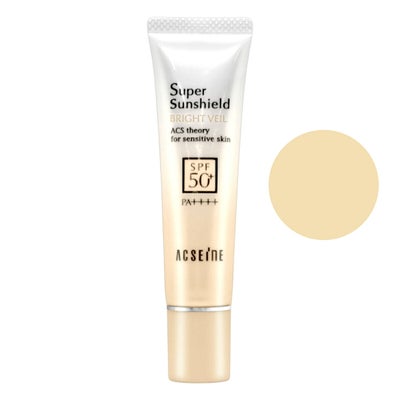 コスメ通販　アクセーヌ スーパーサンシールドブライトヴェール 22g #02クリームベージュ SPF50+ PA++++【日やけ止めベースクリーム】