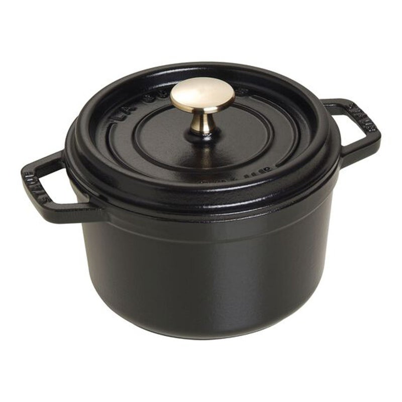 通販　ストウブ Staub 40509-480 ピコ・ココット ラウンド 16cm ブラック【ホーロー鍋 調理器具 鋳物 両手鍋 IH対応 お鍋 琺瑯 ホーロー 保温】【シリアルNo付国内正規品/国内生涯保証書付】