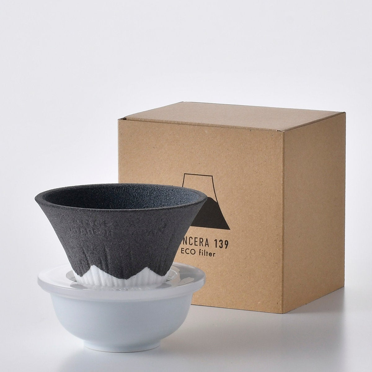 通販　COFIL　fuji　コフィル　富士山　セラミックフィルター　波佐見焼　139GAMA　正規品　イッサクガマ　ブラック コフィル COFIL Fuji C-F2-BK 富士山セラミックコーヒーフィルター 黒