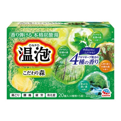 通販　アース製薬 温泡 こだわり森 炭酸湯 5錠×4種【医薬部外品】