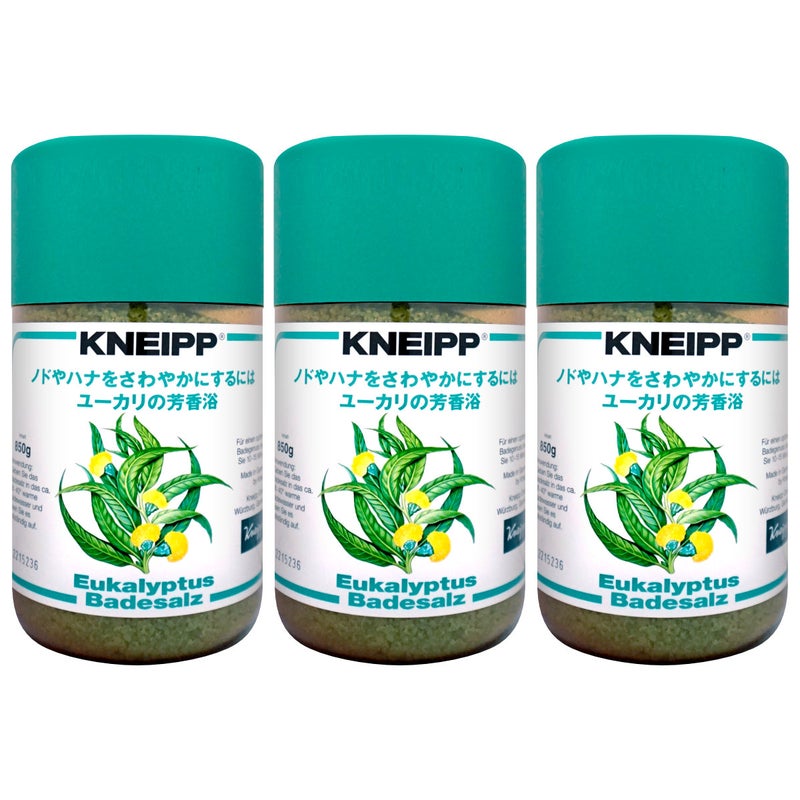 コスメ通販　【セット】クナイプ バスソルト 850g ユーカリ×3個【バスソルト】【医薬部外品】KNEIPP
