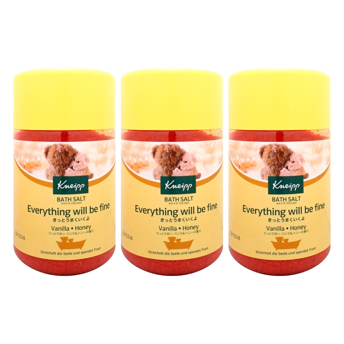 コスメ通販　【セット】クナイプ バスソルト 850g バニラ&ハニーの香り×3個 KNEIPP お肌 保湿ケア やすらぎバスタイム 入浴剤 KNEIPP