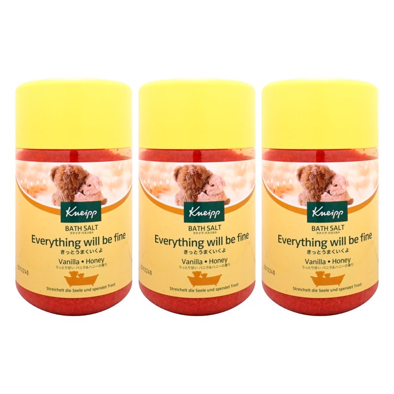 コスメ通販　【セット】クナイプ バスソルト 850g バニラ&ハニーの香り×3個 KNEIPP お肌 保湿ケア やすらぎバスタイム 入浴剤 KNEIPP