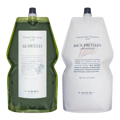 コスメ通販　【セット】ルベル ナチュラルヘアソープウィズ SWシーウィード 1600ml＋ルベル ナチュラルヘアトリートメントウィズ RP 1600ml【レフィル/詰め替え】【シャンプー ヘアトリートメント】 