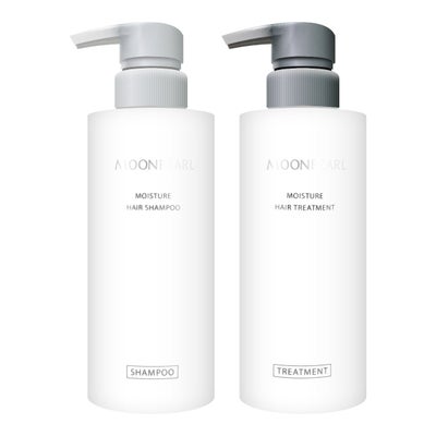 コスメ通販　【セット】ミキモトコスメティックス ムーンパール モイスチャーヘア 容器400ml【シャンプー&トリートメント】【本体】