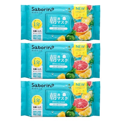 コスメ通販　【セット】サボリーノ 目ざまシート 爽やか果実のすっきりタイプ N 30枚入×3個【パック フェイスマスク 洗顔シート】