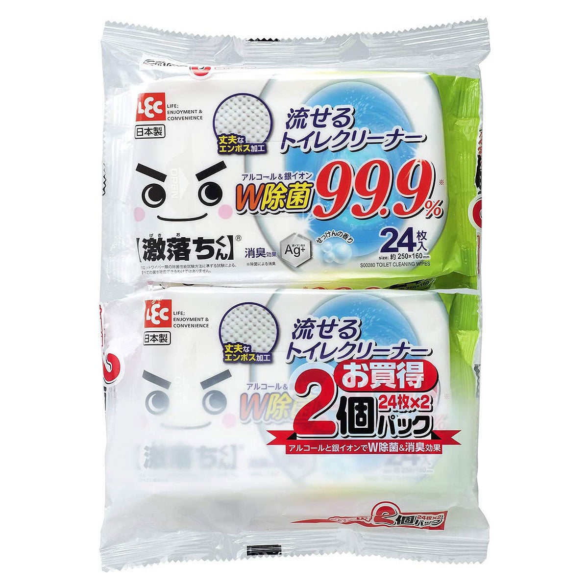 レック 激落ちくん 流せる トイレクリーナー 24枚(2個パック) S00281