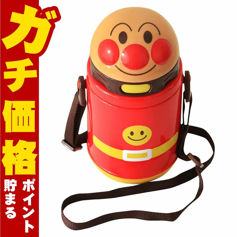 レック アンパンマン ストロー付ダイカット水筒(保冷) KK-318 400ml