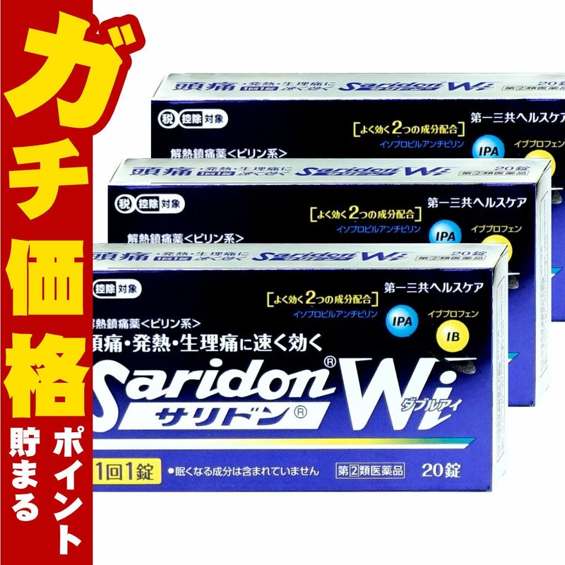  【指定第2類医薬品】【セット】サリドンWi 20錠×3個