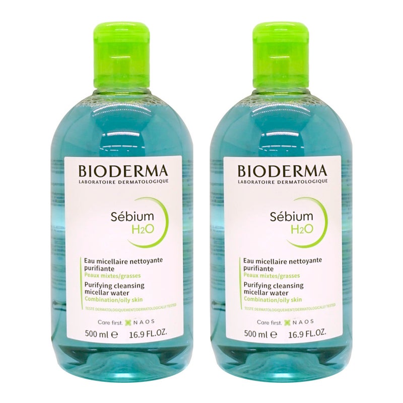 ビオデルマ セビウム H2O(エイチツーオー)D 500ml×2個 オイリー肌・混合肌用