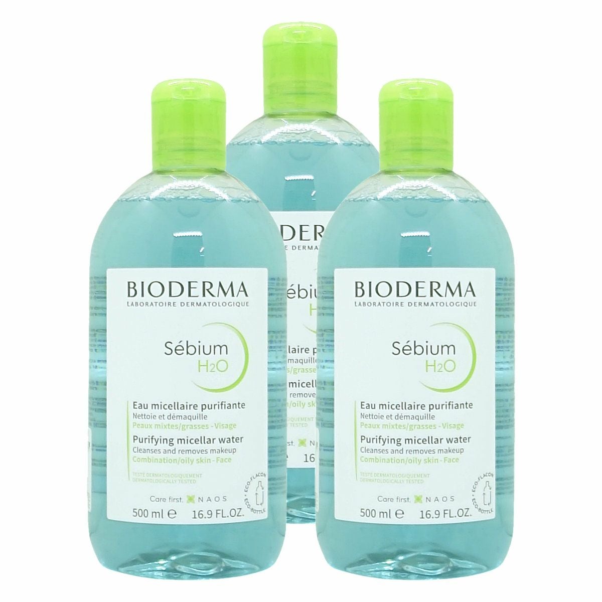 ビオデルマ セビウム H2O(エイチツーオー)D 500ml×3個 オイリー肌・混合肌用