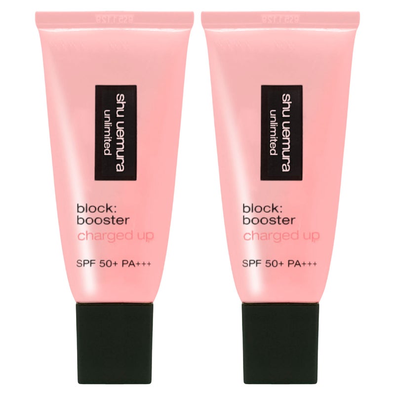 シュウウエムラ アンリミテッドブロックブースター×2個 #サクラピンク SPF50+ PA+++ 化粧下地 下地 ベース 日焼け止め ブースター SPF50 ピンク