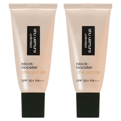 シュウウエムラ アンリミテッドブロックブースター×2個 #アンズベージュ SPF50+/PA+++
