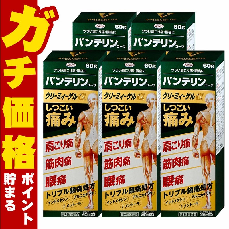 バンテリンコーワクリーミィーゲルα 60g×5個