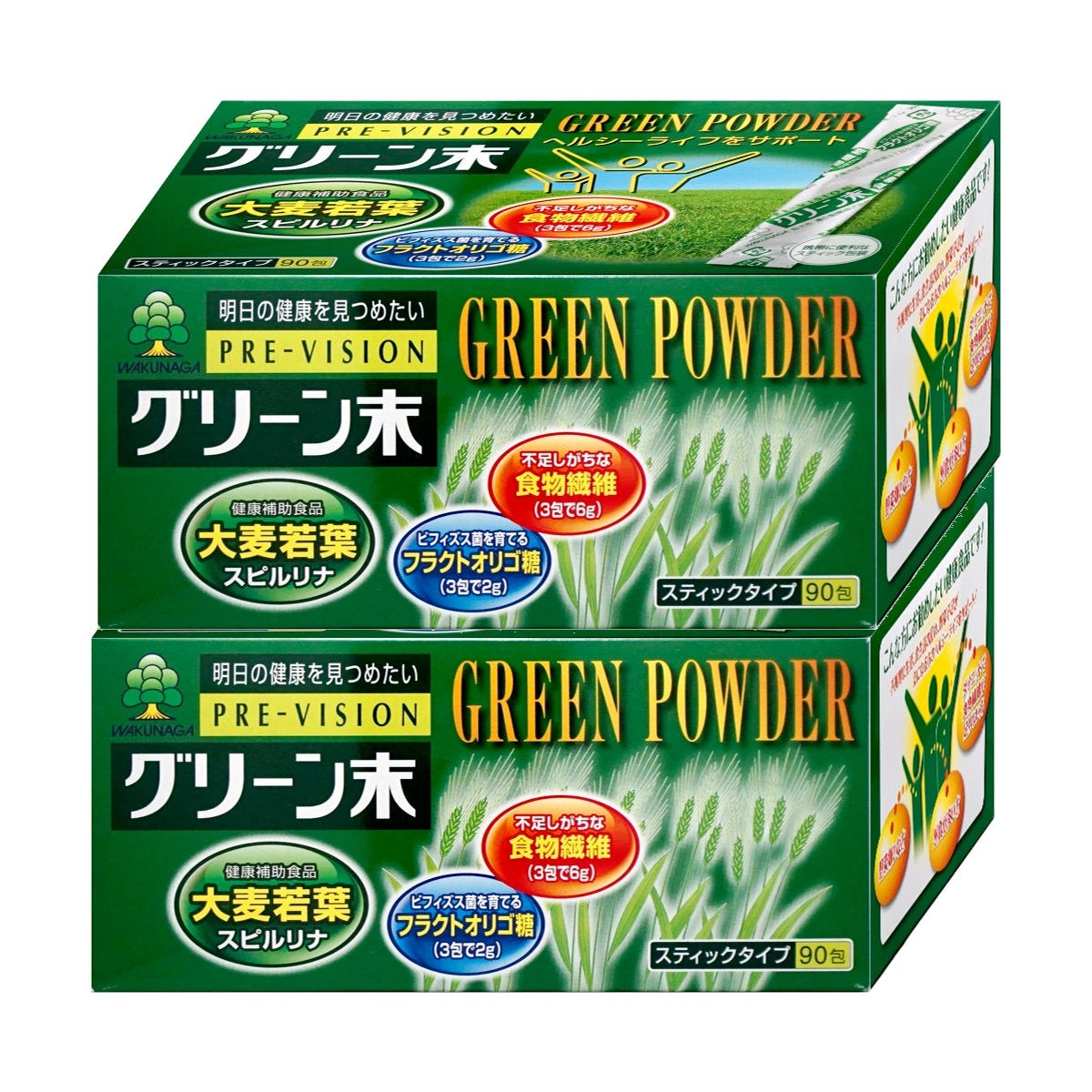 プレビジョン グリーン末 306g (3.4g×90包)×2個