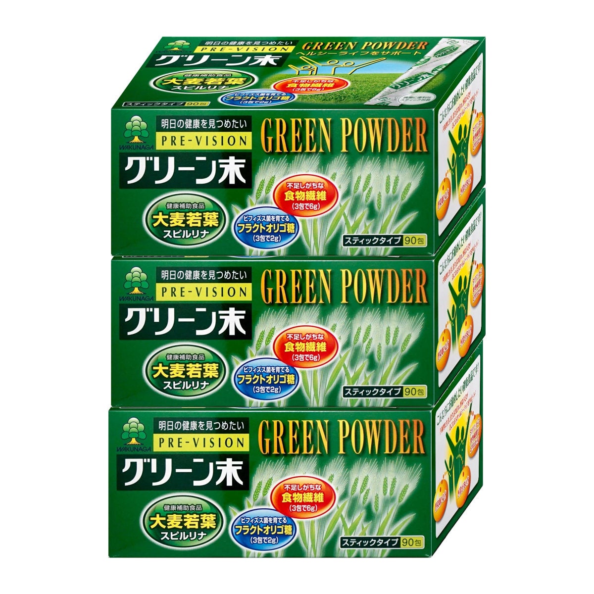 プレビジョン グリーン末 306g (3.4g×90包)×3個