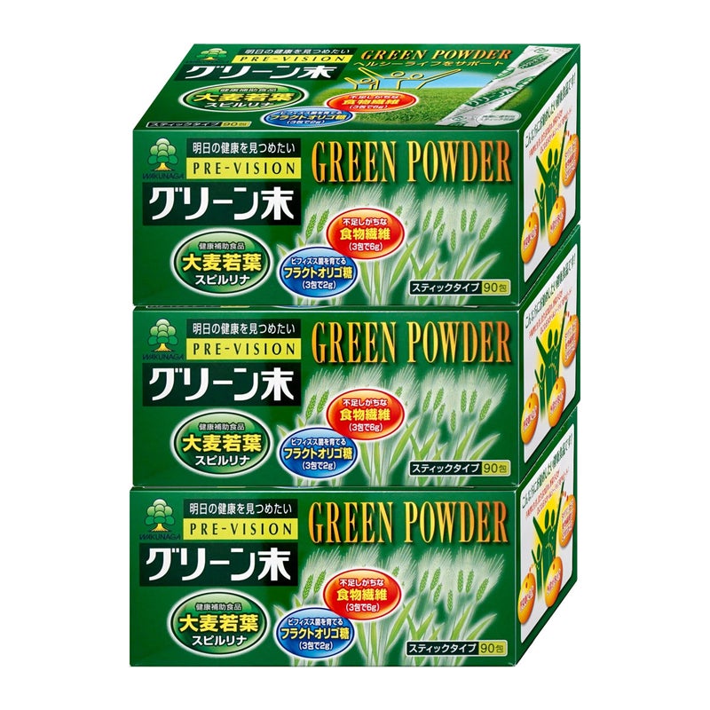 プレビジョン グリーン末 306g (3.4g×90包)×3個