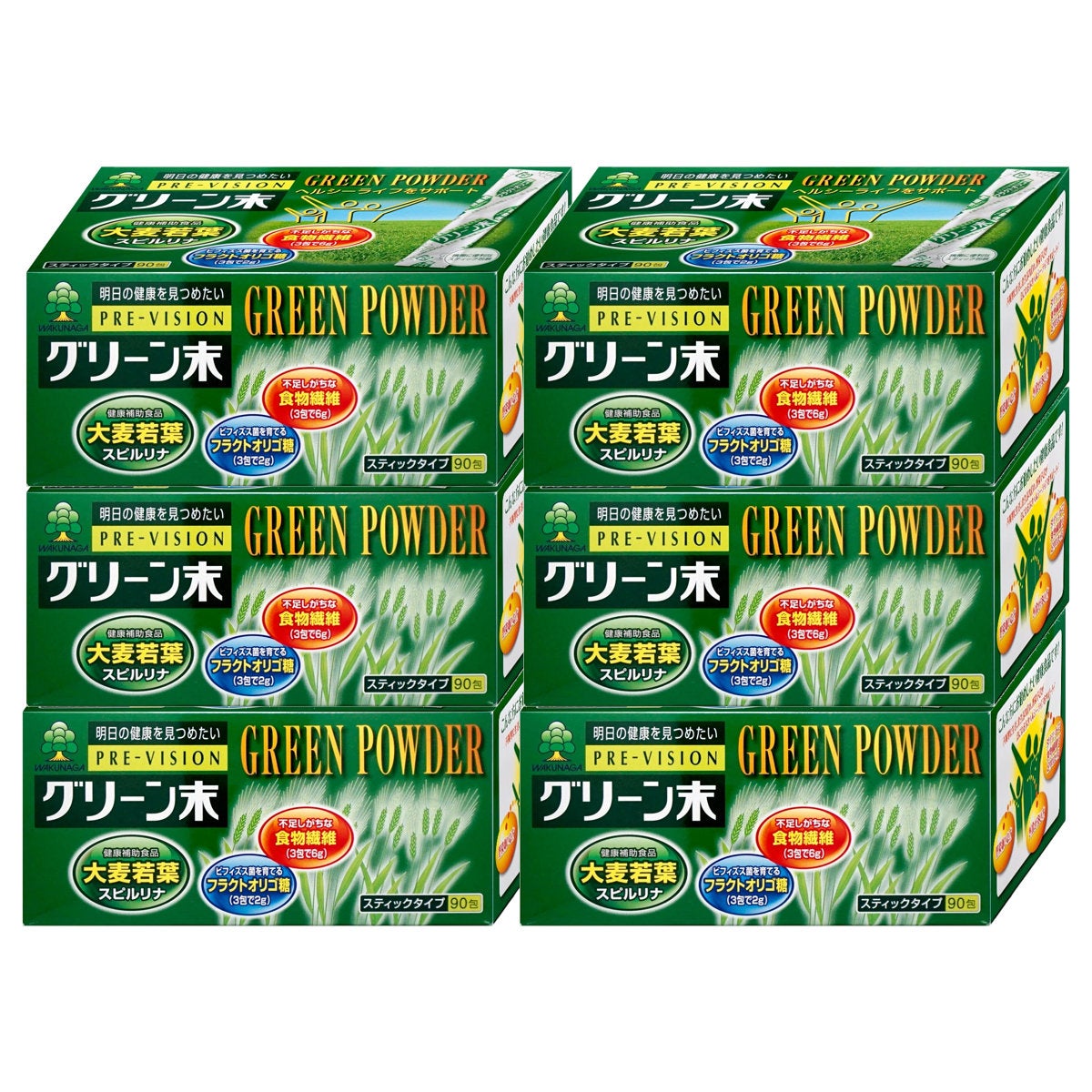 プレビジョン グリーン末 306g (3.4g×90包)×6個