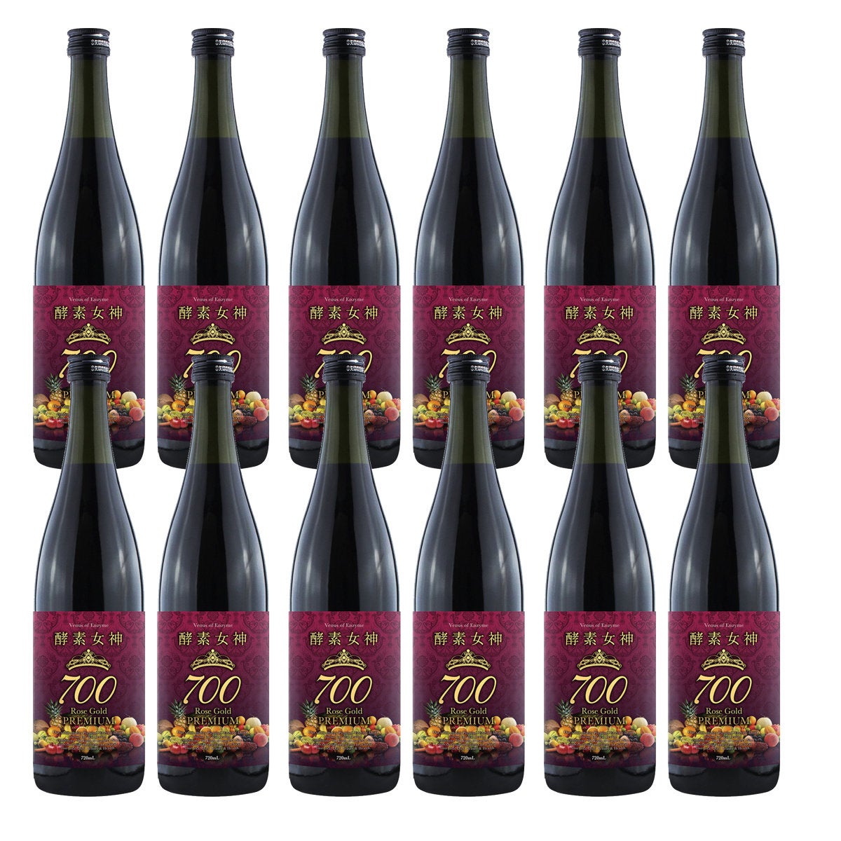 酵素女神700 ロゼゴールドプレミアム 720ml×12本