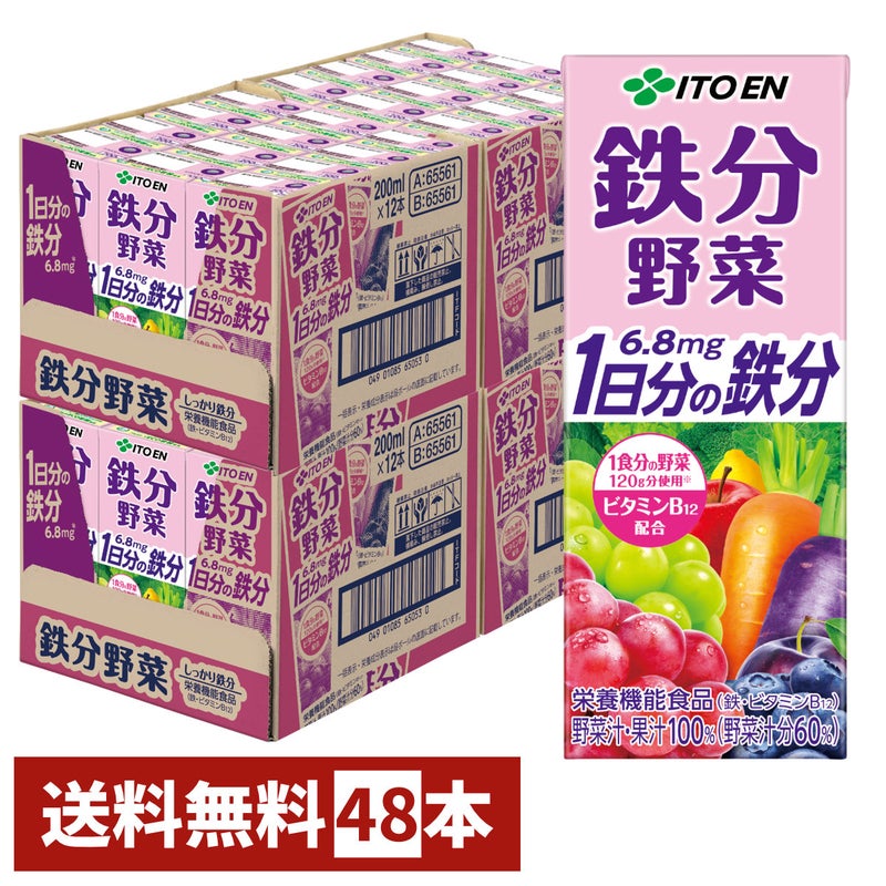 伊藤園 鉄分野菜 200ml×48本入り