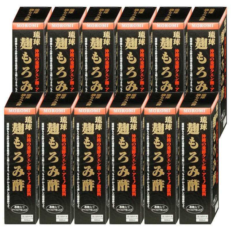ユニマットリケン 琉球麹もろみ酢 900ml×12本 クエン酸 黒酢 沖縄 もろみ
