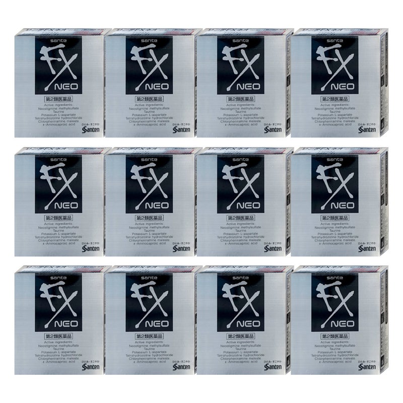 サンテFXネオ 12ml×12個【おすすめサンテ目薬】疲れた目の組織代謝を促進し、目の疲れ・充血などに効果を発揮します。さらに、強い清涼感のあるさし心地で目の表面から爽快感が広がります。目をリフレッシュさせたい！！【第2類医薬品】